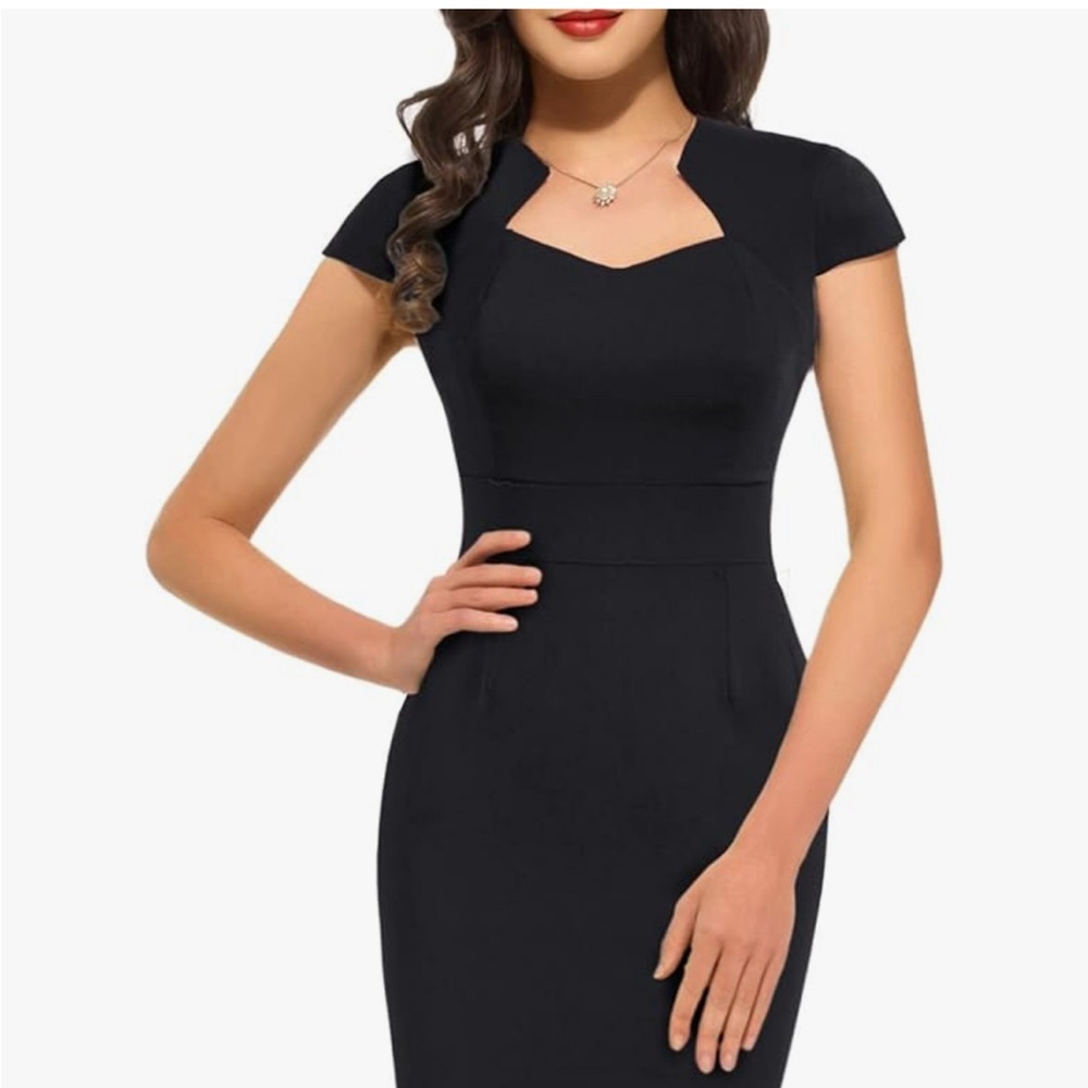 Black Cap Sleeve Dress